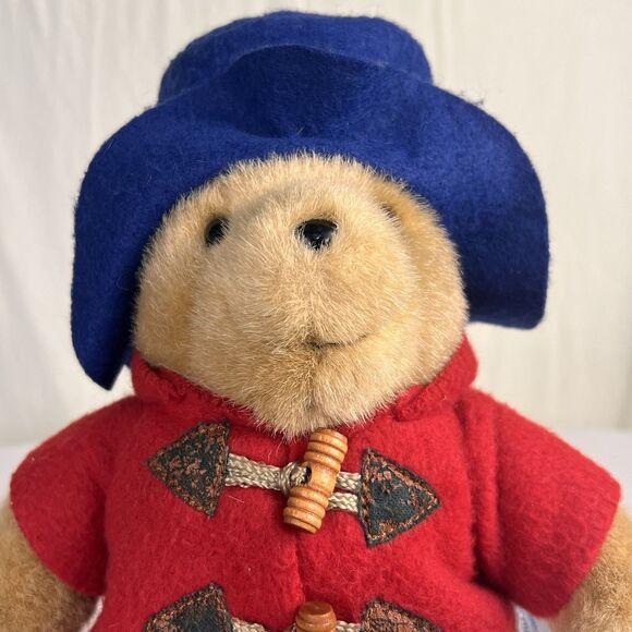 Vintage Eden Paddington Bear Plush Toy with Boots Red Coat Blue Hat 11 Inch - Picture 3 of 10